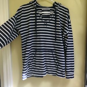 Sonoma Navy & White Hooded Sweatshirt